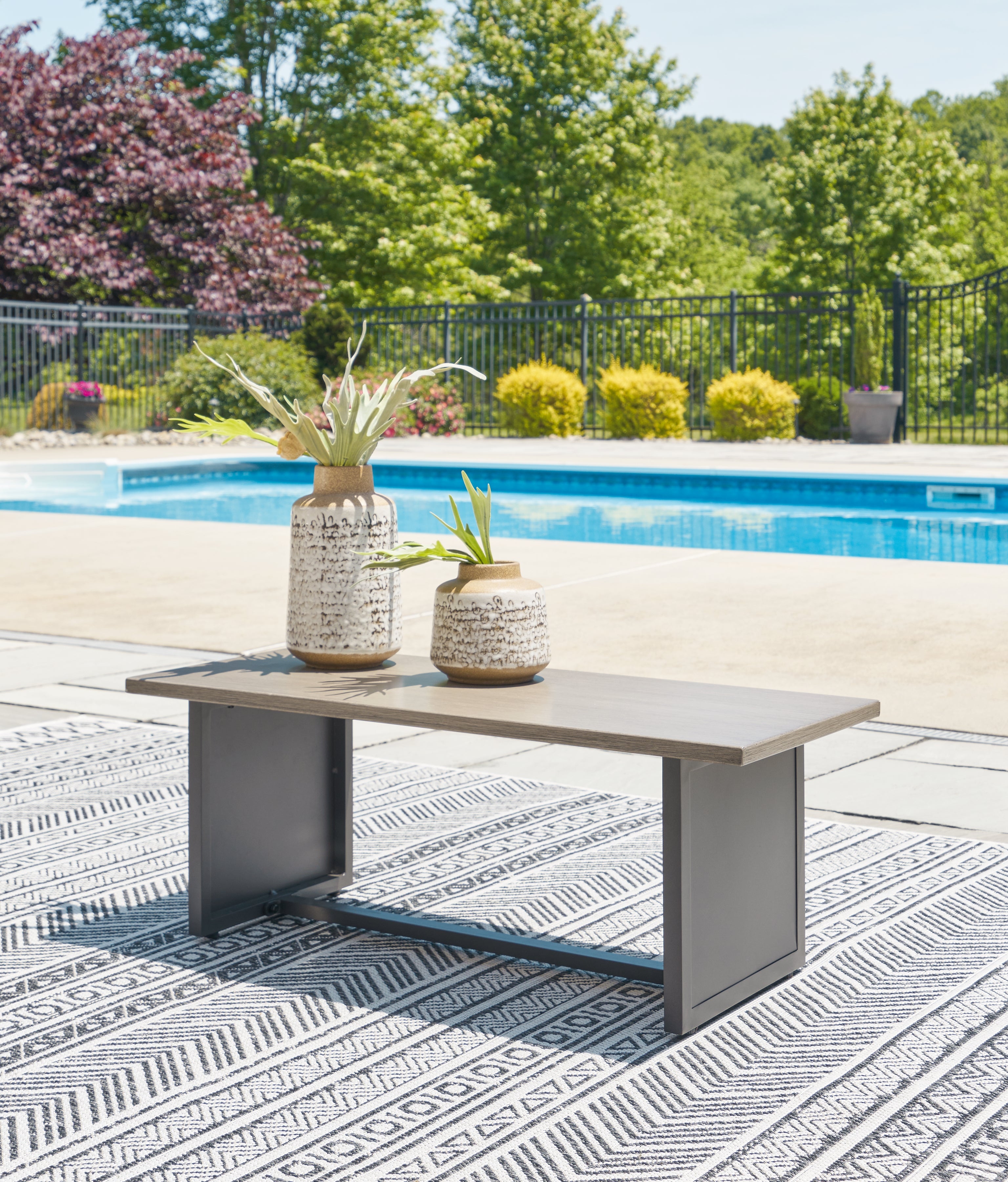Diamond Furniture - Ashley Furniture - Bree Zee Outdoor End Table - Rectangular End Table - P160-703