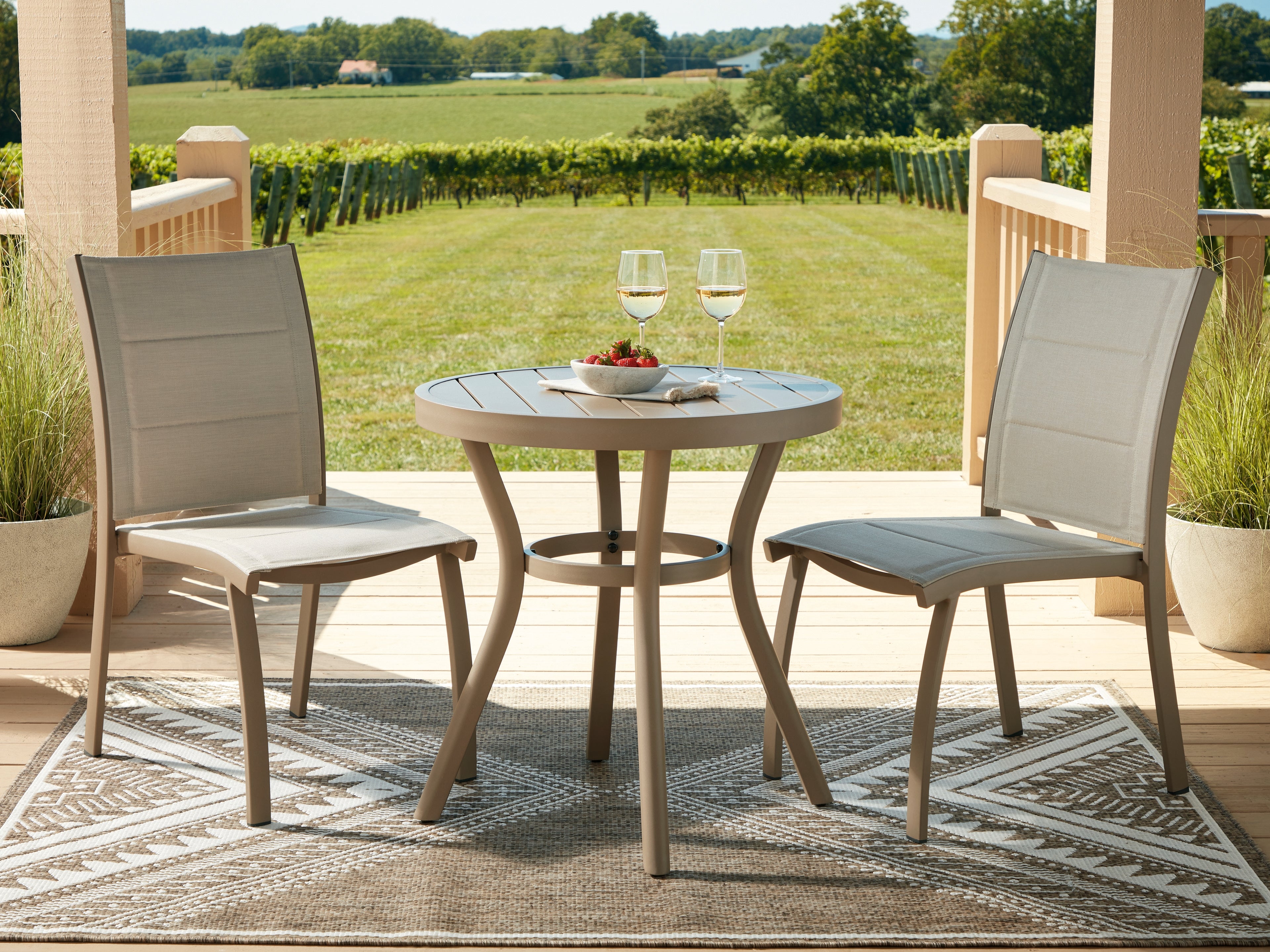 Diamond Furniture - Ashley Furniture - Mission Beach Outdoor Table and 2 Chairs - Chairs w/Table Set (3/CN) - PCP200-050