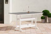 Diamond Furniture - Ashley Furniture - Transville Outdoor Counter Height Dining Table - RECT COUNTER TABLE W/UMB OPT - P210-642