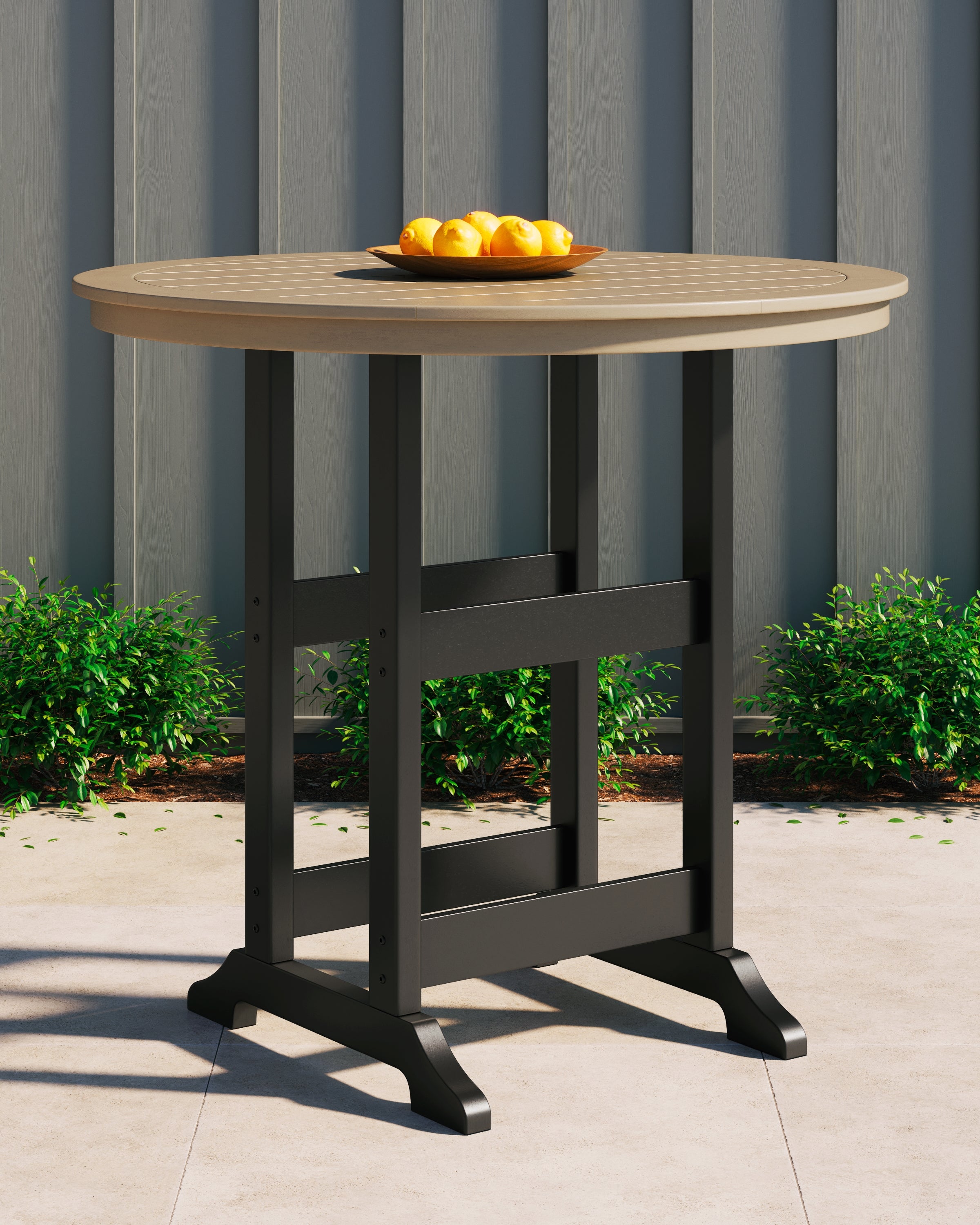 Diamond Furniture - Ashley Furniture - Fairen Trail Bar Table - Round Bar Table w/UMB OPT - P211-613