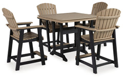 Diamond Furniture - Ashley Furniture - Fairen Trail Outdoor Counter Height Dining Table with 4 Barstools - Outdoor Counter Height Dining Table with 4 Barstools - P211P3