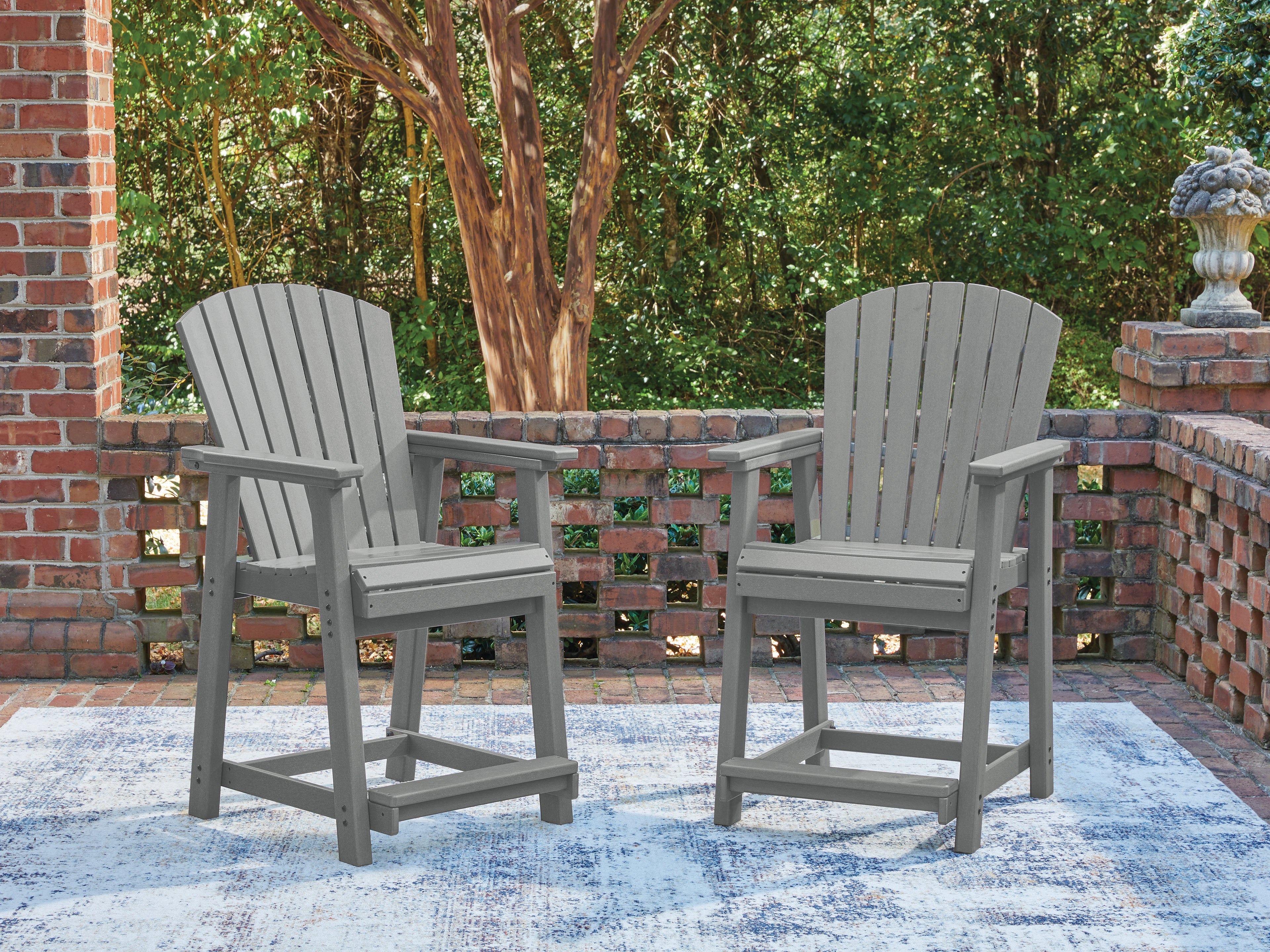 Diamond Furniture - Ashley Furniture - Sanctuary Beach Outdoor Counter Height Bar Stool (Set of 2) - Barstool (Set of 2) - PCP227-124