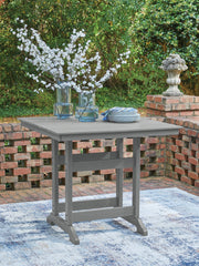 Diamond Furniture - Ashley Furniture - Sanctuary Beach Outdoor Counter Height Dining Table - Square Counter TBL w/UMB OPT - PCP227-632