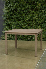 Diamond Furniture - Ashley Furniture - Aria Plains Outdoor Dining Table - Square Dining Table w/UMB OPT - P359-615