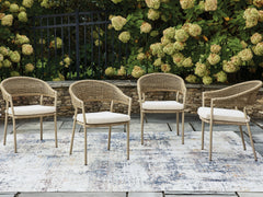 Diamond Furniture - Ashley Furniture - Orchard Beach Outdoor Arm Chair with Cushion (Set of 4) - Arm Chair With Cushion (4/CN) - PCP373-601A