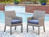 Diamond Furniture - Ashley Furniture - Half Moon Beach Outdoor Arm Chair with Cushion (Set of 2) - Arm Chair With Cushion (Set of 2) - PCP418-601A