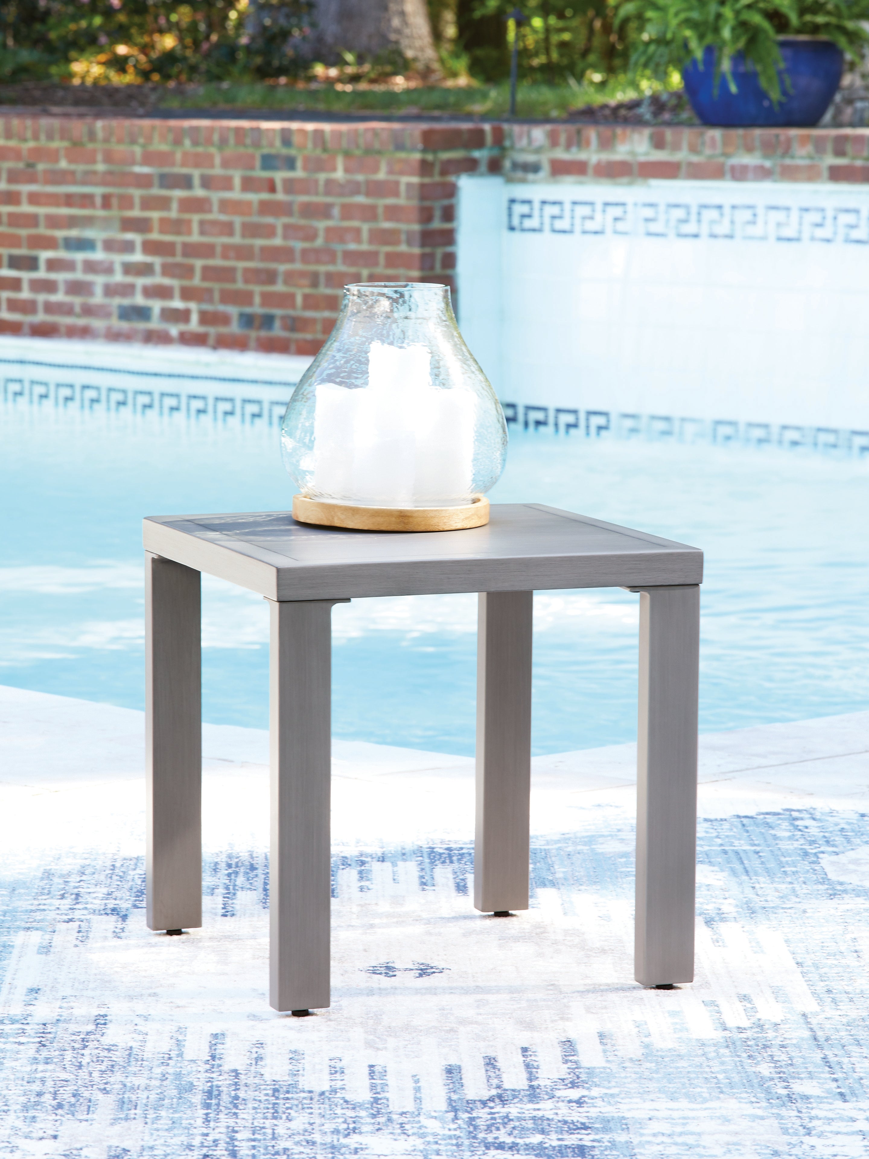 Diamond Furniture - Ashley Furniture - Half Moon Beach Outdoor End Table - Square End Table - PCP418-702
