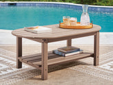 Diamond Furniture - Ashley Furniture - Grover Beach Outdoor Coffee Table - Oval Cocktail Table - PCP422-700