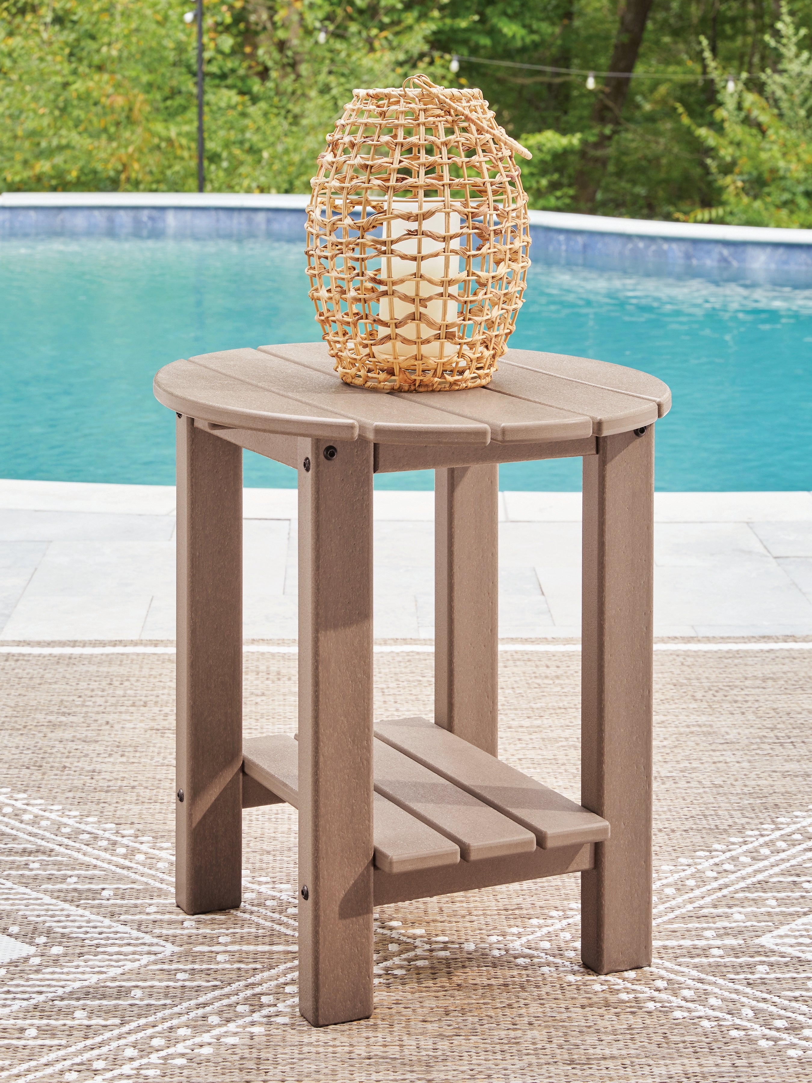 Diamond Furniture - Ashley Furniture - Grover Beach Outdoor End Table - Oval End Table - PCP422-706