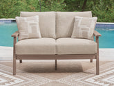 Diamond Furniture - Ashley Furniture - Grover Beach Outdoor Loveseat with Cushion - Loveseat w/Cushion - PCP422-835