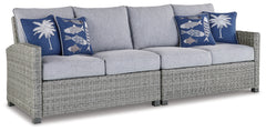 Diamond Furniture - Ashley Furniture - Naples Beach Outdoor Right and Left-arm Facing Loveseat with Cushion (Set of 2) - RAF/LAF Loveseat w/CUSH (Set of 2) - P439-854