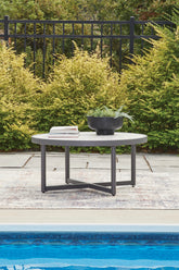 Diamond Furniture - Ashley Furniture - Ocean Beach Outdoor Coffee Table - Round Cocktail Table - PCP510-708