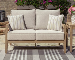 Diamond Furniture - Ashley Furniture - Hallow Creek Outdoor Loveseat with Cushion - Loveseat w/Cushion - P560-835
