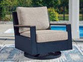 Diamond Furniture - Ashley Furniture - East Beach Outdoor Swivel Glider Chair with Cushion - Swivel Glider Chair w/Cushion - PCP587-821
