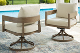 Diamond Furniture - Ashley Furniture - Serene Bay Outdoor Swivel Dining Chair with Cushion (Set of 2) - Swivel Chair w/Cushion (Set of 2) - P671-602A