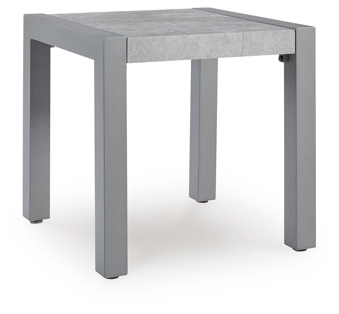 Diamond Furniture - Ashley Furniture - Hurley Park Outdoor End Table - Square End Table / Gray - PCP695-702