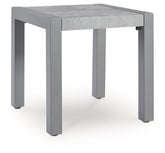 Diamond Furniture - Ashley Furniture - Hurley Park Outdoor End Table - Square End Table / Gray - PCP695-702