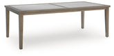 Diamond Furniture - Ashley Furniture - Rainier Ranch Outdoor Dining Table - RECT Dining Table w/UMB OPT / Brown/Beige - P701-625