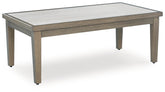 Diamond Furniture - Ashley Furniture - Rainier Ranch Outdoor Coffee Table - Rectangular Cocktail Table / Brown/Beige - P701-701
