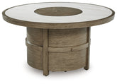 Diamond Furniture - Ashley Furniture - Rainier Ranch Fire Pit Table - Round Fire Pit Table / Beige - P701-776