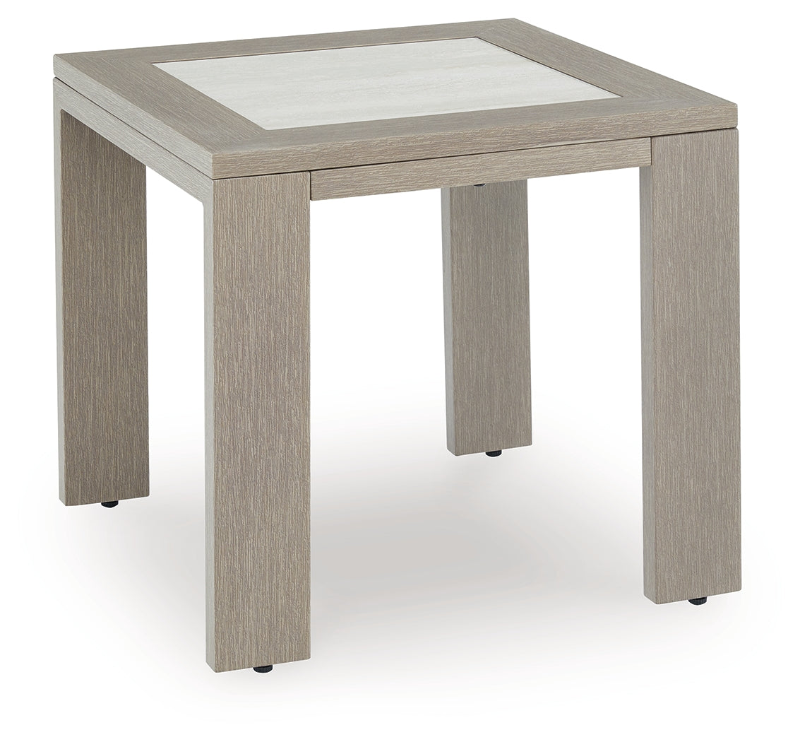 Diamond Furniture - Ashley Furniture - Kimpton Isle Outdoor End Table - Square End Table / Brown - P704-702