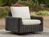 Diamond Furniture - Ashley Furniture - Kimora Outdoor Swivel Lounge Chair - Swivel Glider Lounge w/Cushion - P711-821
