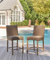 Diamond Furniture - Ashley Furniture - Walton Bridge Outdoor Bar Stool (Set of 2) - Barstool (Set of 2) - P749-130