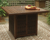 Diamond Furniture - Ashley Furniture - Paradise Trail Bar Table with Fire Pit - Square Bar Table w/Fire Pit - P750-665