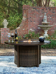 Diamond Furniture - Ashley Furniture - Monterey Point Outdoor Fire Pit Table - Round Fire Pit Table - PCP760-776