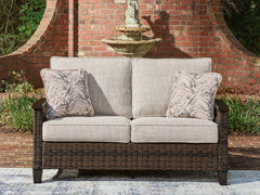 Diamond Furniture - Ashley Furniture - Monterey Point Outdoor Loveseat with Cushion - Loveseat w/Cushion - PCP760-835