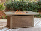 Diamond Furniture - Ashley Furniture - Laguna Heights Outdoor Fire Pit Table - Rectangular Fire Pit Table - PCP790-773