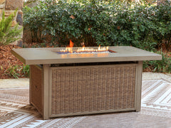 Diamond Furniture - Ashley Furniture - Laguna Heights Outdoor Fire Pit Table - Rectangular Fire Pit Table - PCP790-773