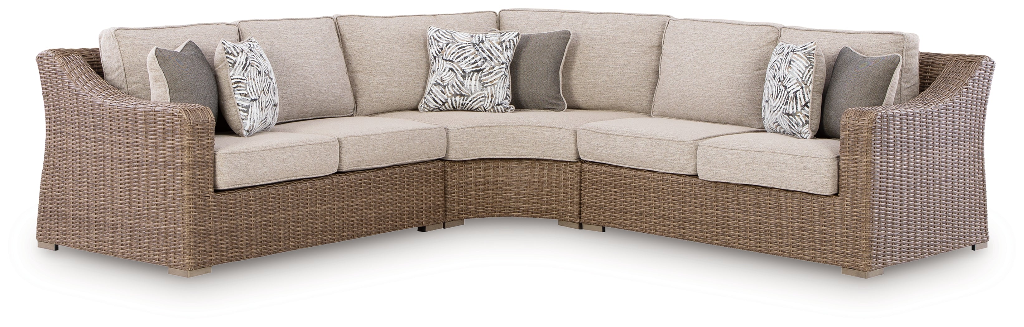 Diamond Furniture - Ashley Furniture - Laguna Heights 3-Piece Outdoor Sectional - 3-Piece Outdoor Sectional - PCP790P1