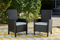 Diamond Furniture - Ashley Furniture - Beachcroft Outdoor Arm Chair with Cushion (Set of 2) - Arm Chair With Cushion (Set of 2) - P792-601A
