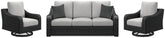 Diamond Furniture - Ashley Furniture - Beachcroft Outdoor Sofa and 2 Lounge Chairs - Outdoor Sofa and 2 Lounge Chairs - P792P8
