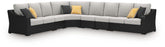 Diamond Furniture - Ashley Furniture - Beachcroft 6-Piece Outdoor Sectional - 6-Piece Outdoor Sectional - P792P7
