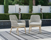 Diamond Furniture - Ashley Furniture - Seton Creek Outdoor Dining Arm Chair (Set of 2) - Arm Chair With Cushion (Set of 2) - P798-601A