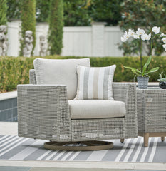 Diamond Furniture - Ashley Furniture - Seton Creek Outdoor Swivel Lounge with Cushion - Swivel Lounge w/ Cushion - P798-821