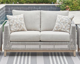 Diamond Furniture - Ashley Furniture - Seton Creek Outdoor Loveseat with Cushion - Loveseat w/Cushion - P798-835
