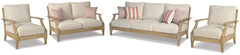 Diamond Furniture - Ashley Furniture - Clare View Outdoor Sofa, Loveseat and 2 Lounge Chairs - Outdoor Sofa, Loveseat and 2 Lounge Chairs - P801P13