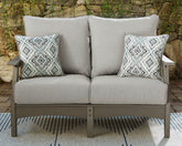 Diamond Furniture - Ashley Furniture - Visola Outdoor Loveseat with Cushion - Loveseat w/Cushion - P802-835