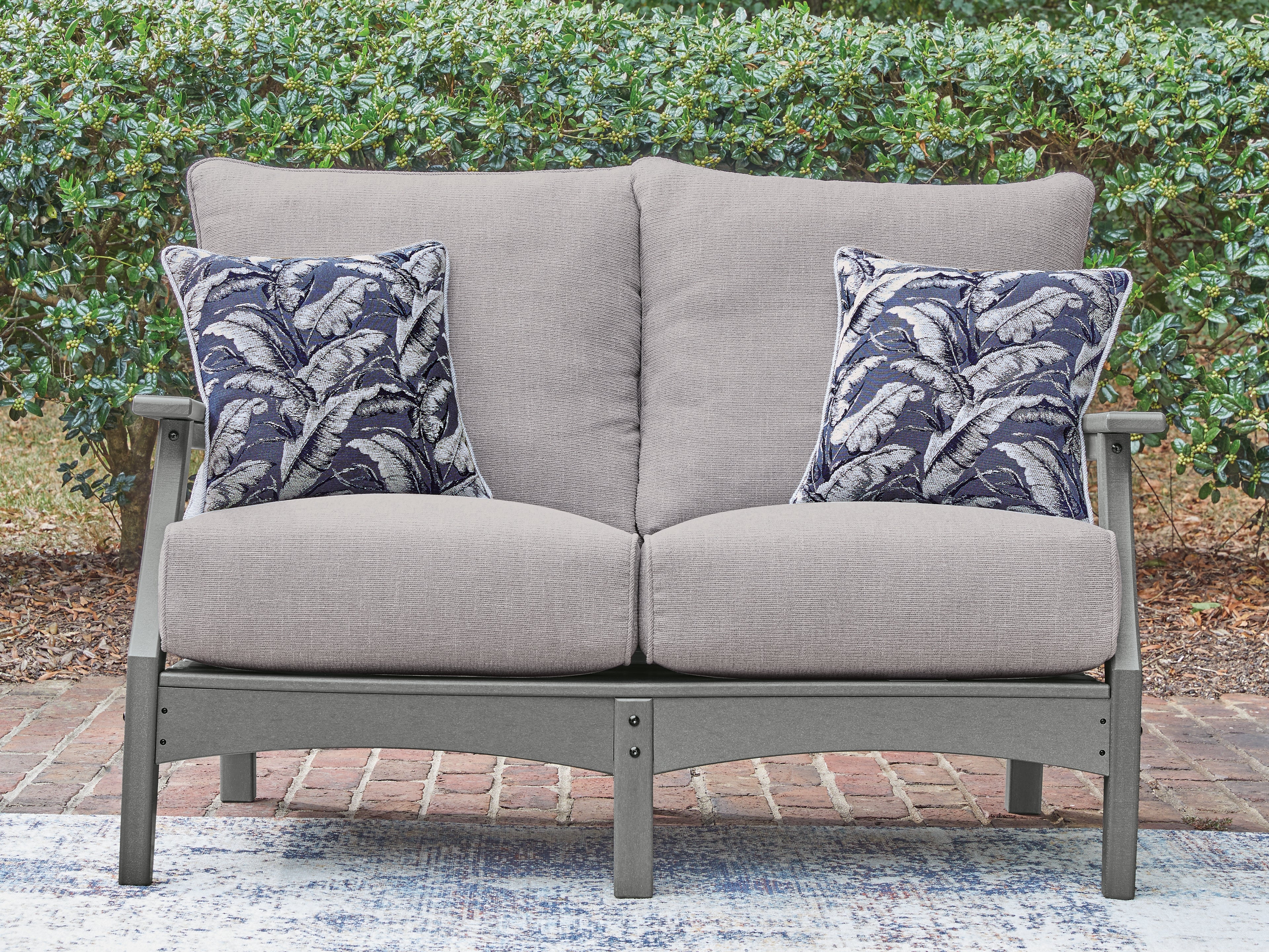 Diamond Furniture - Ashley Furniture - Cove Beach Outdoor Loveseat with Cushion - Loveseat w/Cushion - PCP803-835