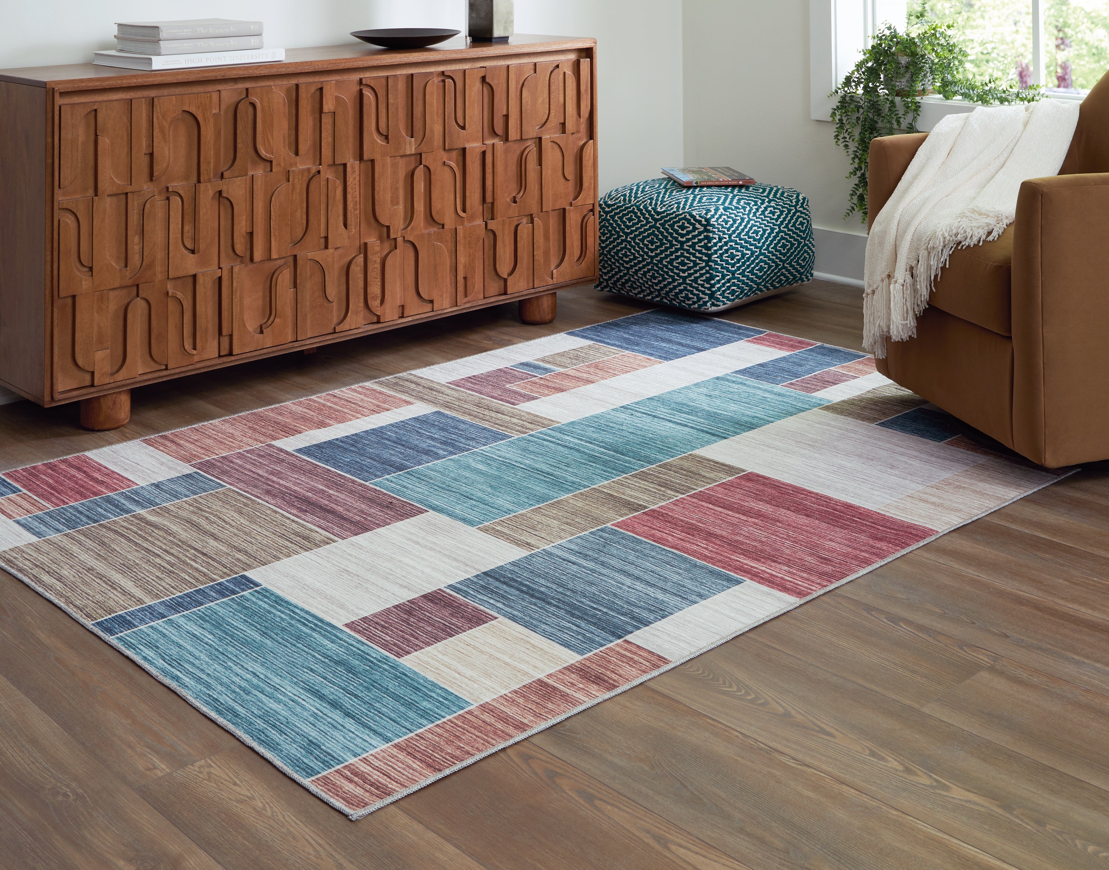 Diamond Furniture - Ashley Furniture - Numore 5'2" x 6'11" Washable Rug - 5'2" x 6'11" Washable Rug - R406662