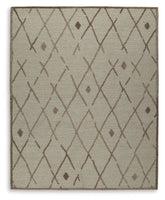 Diamond Furniture - Ashley Furniture - Guyford 8' x 10' Rug - 8' x 10' Rug / Beige/Brown - R406871
