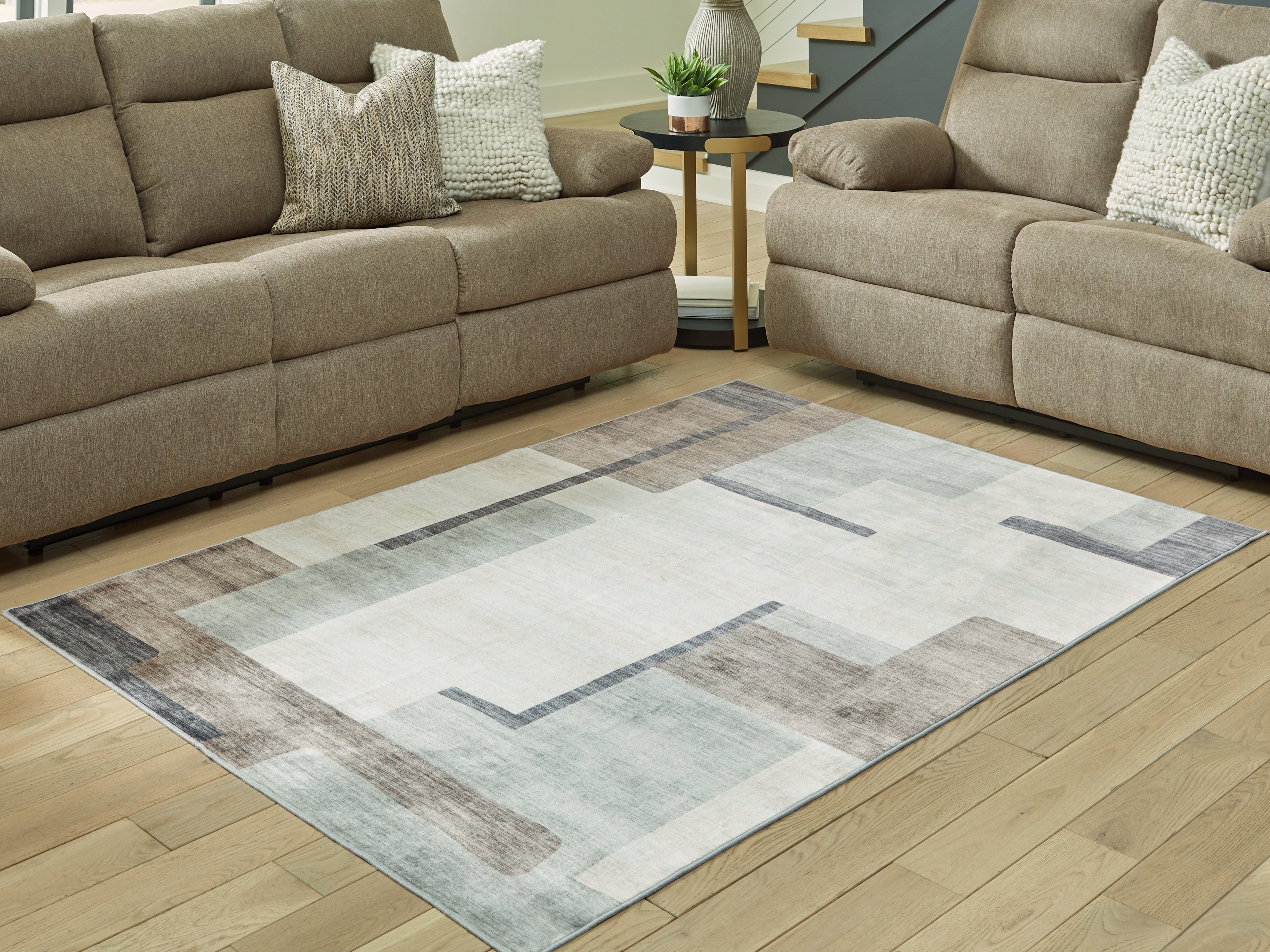 Diamond Furniture - Ashley Furniture - Larkport Washable 5' x 7' Area Rug - Washable 5' x 7' Area Rug - R407412