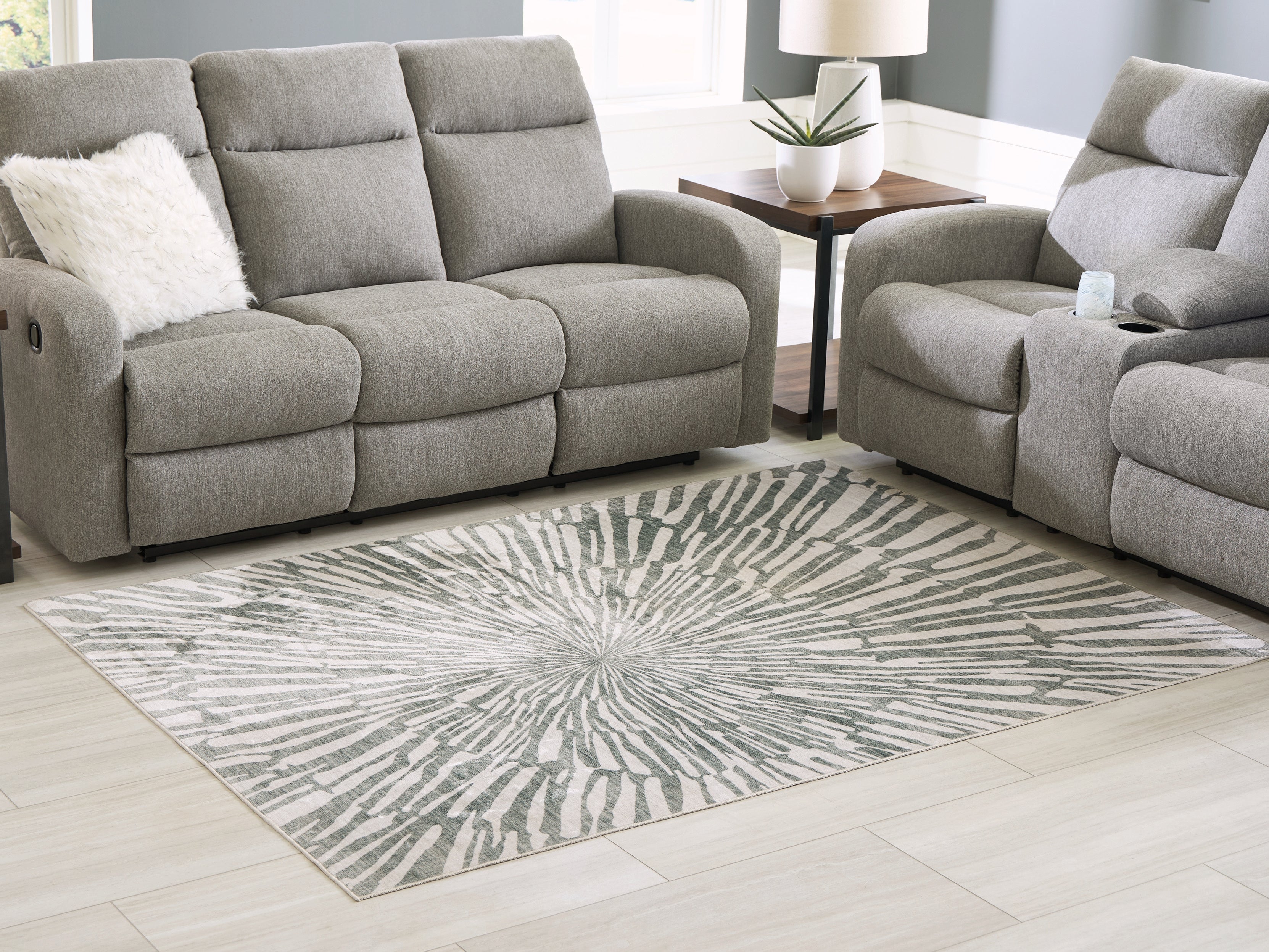Diamond Furniture - Ashley Furniture - Verland Washable 5' x 7' Area Rug - Washable 5' x 7' Area Rug - R407432