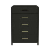 5-Drawer Chest in Black with Grain