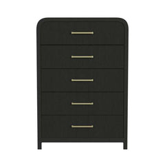 5-Drawer Chest in Black with Grain