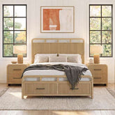 Queen Storage Bed in Natural