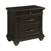 Nightstand w/USB Black